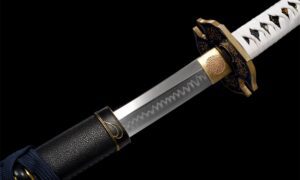 Czarno-biały Miecz Katana