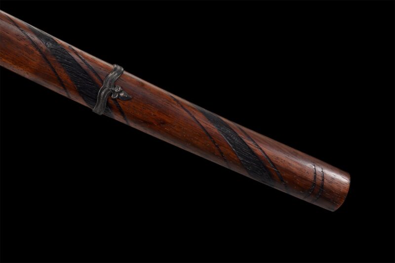 Miecz Damasceński Katana Z Prawdziwym Hamonem