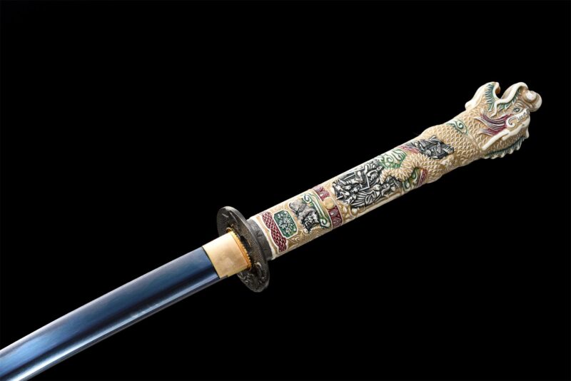 Miecz Katana Z Głową Smoka